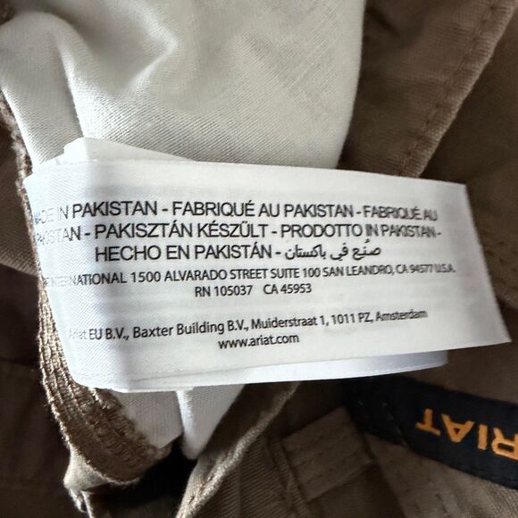 Ariat Rebar M7 Slim Straight DuraStretch Work Pants 34x32 Khaki - Picture 6 of 8